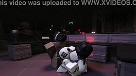 horny slut ditches roblox game to ride big black cock and get creampied hard