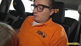 mature woman in lingerie enjoys car penetration lesson