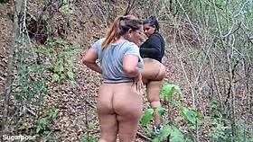Sapphire and pandora shake huge asses twerking naked outdoors 🌳🍑💨