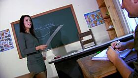 SLENDER LATINA AMIA MILEY BLOWS ASIAN STUD CUMMING ON HER TITS!