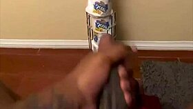 wanna see me stroke this huge black cock til pre-cum drips?