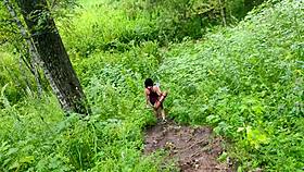 damn naked milf teases perfect body outdoors foot fetish!