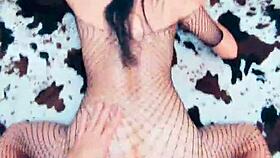 wow she lifts her chest spreads those legs trembling in lingerie tension!