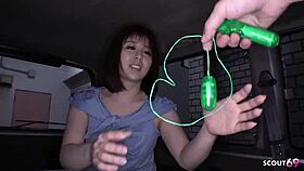 Petite Japanese Cutie Seduces Stranger For Car Blowjob And Mouth Cumshot Uncensored