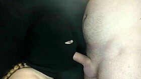 Balaclava hides her face but not that hot mouth slurping my cock
