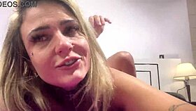 Hot babe bareback creampie in dripping wet pussy