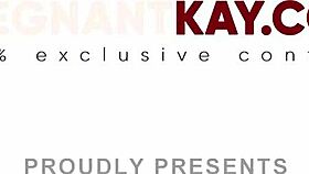 heavily pregnant pornstar teases her swollen belly