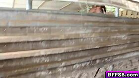 innocent cowgirl's pussy bounces wildly on cowboy's monster cock