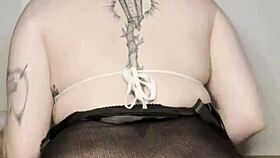 ftm playfully bounces that big trans ass for fun