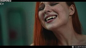 that 18 year old redhead vampire lures josephine jackson into wet lesbian scissoring and face sitting