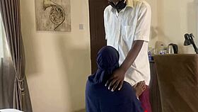 Muslim BBW ass shakes as young stud fucks pregnant pussy hard