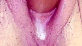 Naughtyhotkitten Drips Creamy Cum from Clit Dildo Play