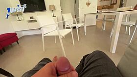 girl, does that anal plug make your blowjob orgasms explode while riding my cock in kitchen?