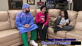 Dr Tampa gives neighbor Alix Avery first intense gyno exam with fingering and moaning
