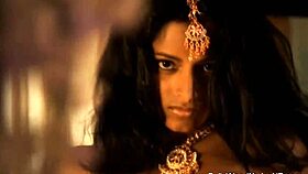 Queen Sheeba's Erotic Indian Brunette Bath Nude Striptease Dancing Tease