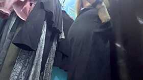 Real Russian Milf Strips Panties in Hidden Dressing Room