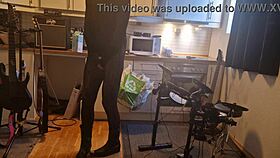 Kit willer spreads ass wide in kitchen for honeys monster cock cum 🍑💦