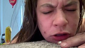 Colombian milf squirts wildly on staircase after brutal anal pounding