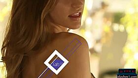 redhead milf with huge natural tits strips naked teasing every curve