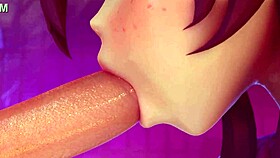 hu tao gets horny slurping cock till it explodes with cum 😘💦