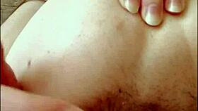 russian student in black stockings fingers tight anus and pussy