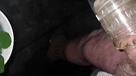 I breed my fleshlight handsfree in public while exhibitionists watch my cumshot explosion