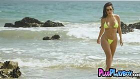 Cj Sparxx Flaunts Fake Tits Bikini Outdoors