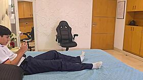 FUCKING My Lover's Huge Cock In Husband's Bedroom!