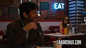 Bent over babe rims ass for loan officer cock