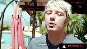 cuckold watches petite blonde ride monster cock