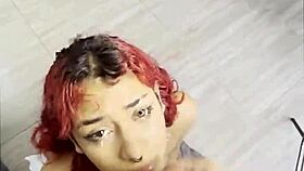 Anticipating the thick ropes of cum splashing across her eager face