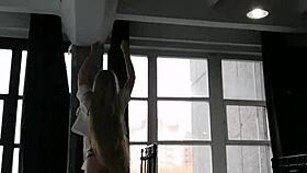 curvy latina elza kom teases in lingerie for panty worship domination