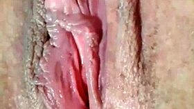 brazilian brunette fingers her big juicy pussy lips to orgasm homemade