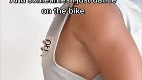 Girl's Nipples Slip During Intense Workout Routine