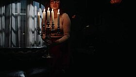 ever been seduced by a sexy blonde vampire femdom in gothic manor licking your slave pussy?