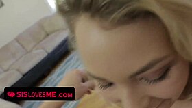 Tiny blonde teen's tight pussy slammed by monster cock 😈💦🔥