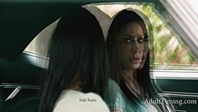 two dominant redhead milfs gangbang innocent guy in adult cinema frenzy