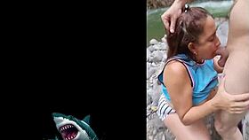 hot venezuelan latina pounds raw sex beside the river!