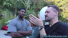 A cuckolded woman encounters a dominant black partner in intense scene