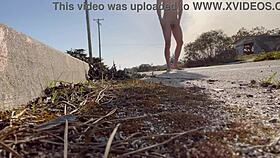 hey, i came so quick outdoors naked after those two spotted me