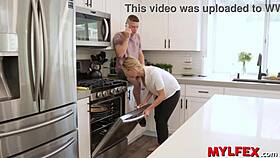mylfex milf sneaks quick kitchen blowjob deepthroat cheating thrill