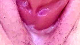 Naughtyhotkitten Drips Creamy Cum from Clit Dildo Play