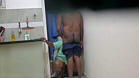 Hidden cam catches dick flashing to sexy maid Sushmitha 😏🍆