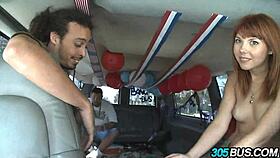 redhead delila darling rocks 4th of july public bang session