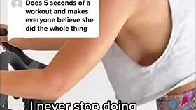 Girl's Nipples Slip During Intense Workout Routine