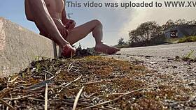 hey, i came so quick outdoors naked after those two spotted me