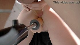 imagine this nun bound tight getting her ass pounded hard in bdsm machine play