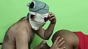 Juicy black indian housewife sucks hairy tight anus