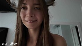 sex vlog babe WAKES him with sloppy BLOWJOB then RIDES dick hard