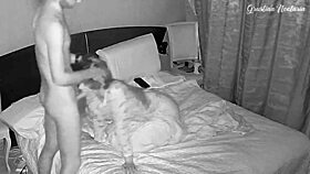 Real Russian Couple CAPTURED Fucking Wild on Night Vision Bedroom Cam!